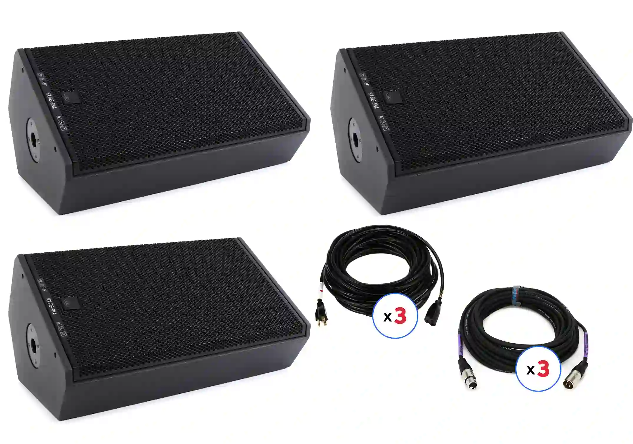 RCF NX 915-SMA 15-inch 2,100-watt Active Stage Monitor (3 Pack)